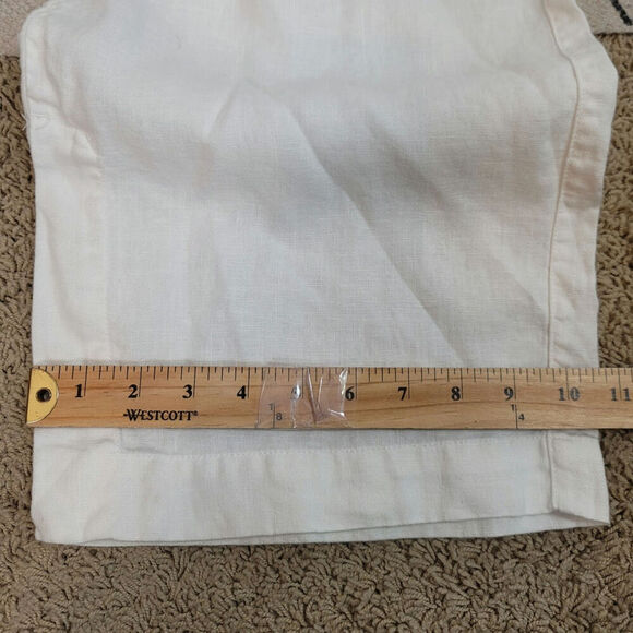 Athleta Retreat Linen Wide Leg Pants in White Calla Lily, sz 16 - Picture 14 of 16